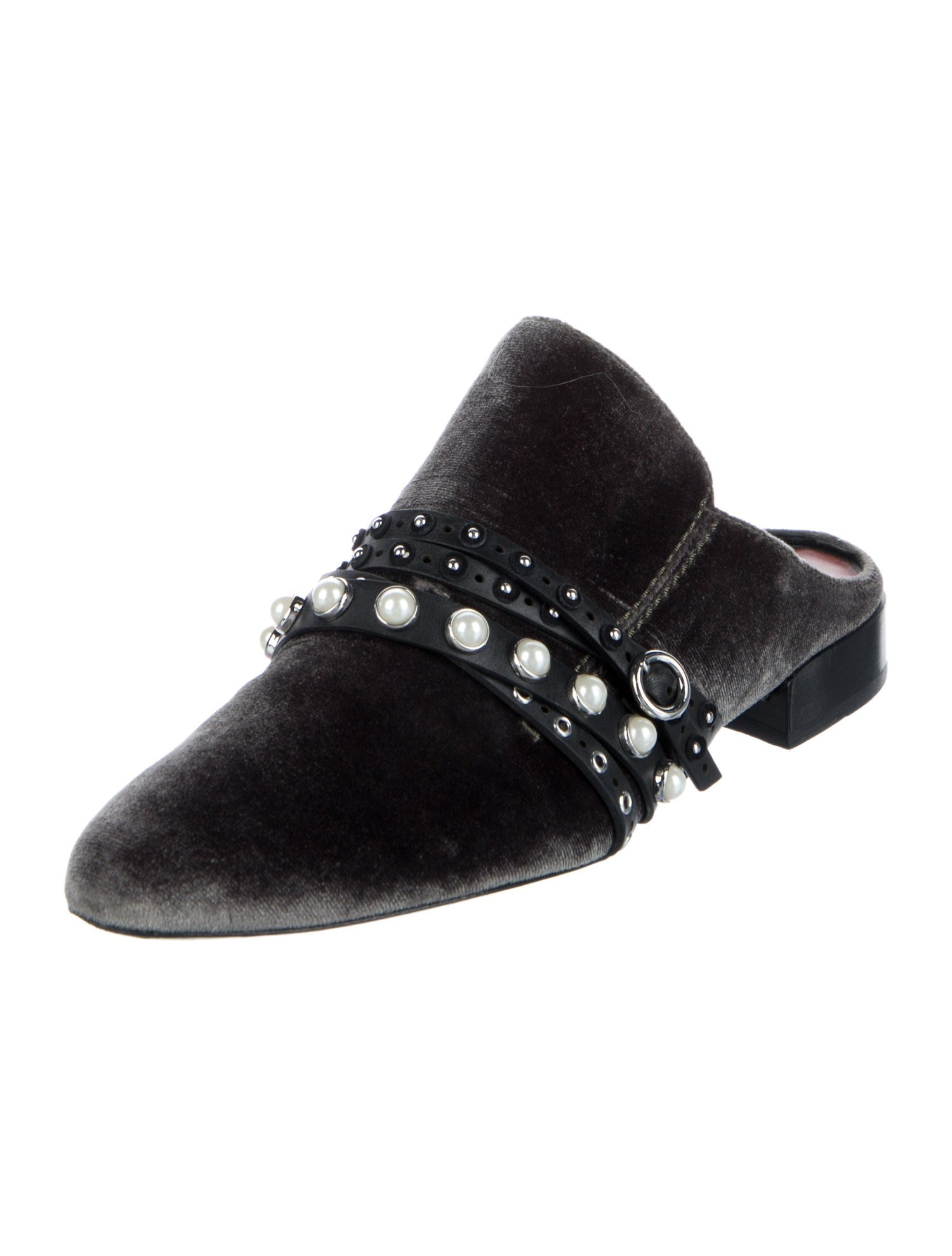 3.1 Phillip Lim Velvet Studded Accents Mules